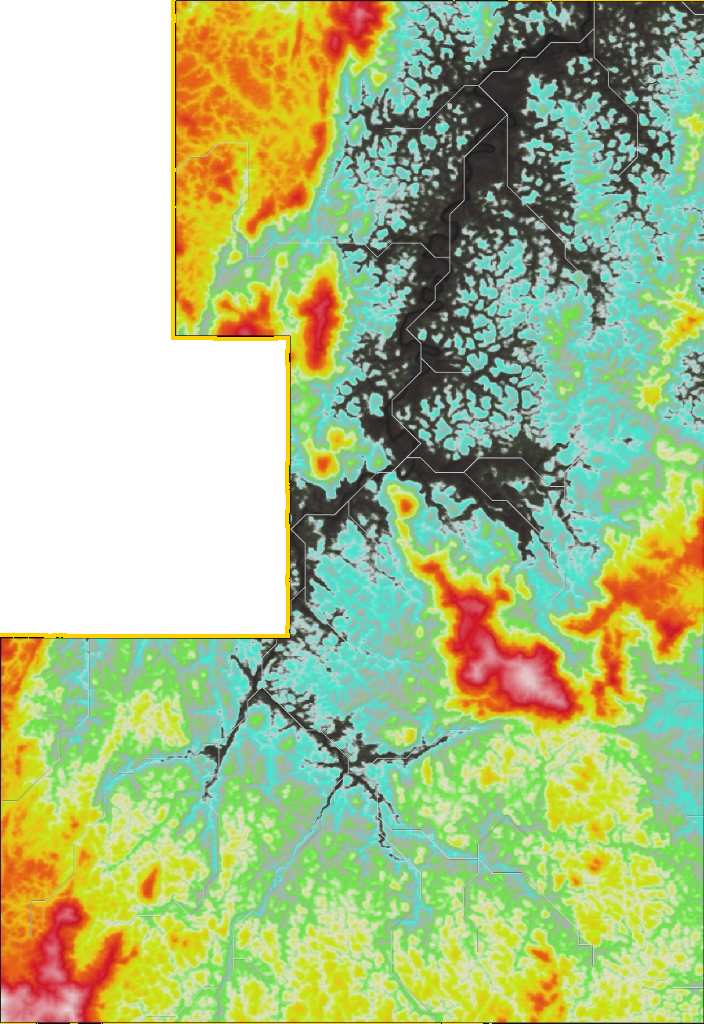 Offoué-Centre Digital Elevation Model & Permit Survey Map