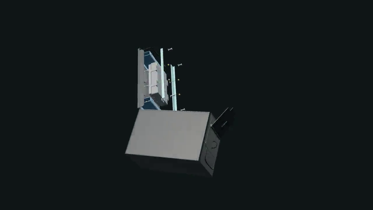 SmartBox enclosure with its lid and tracking assembly separated